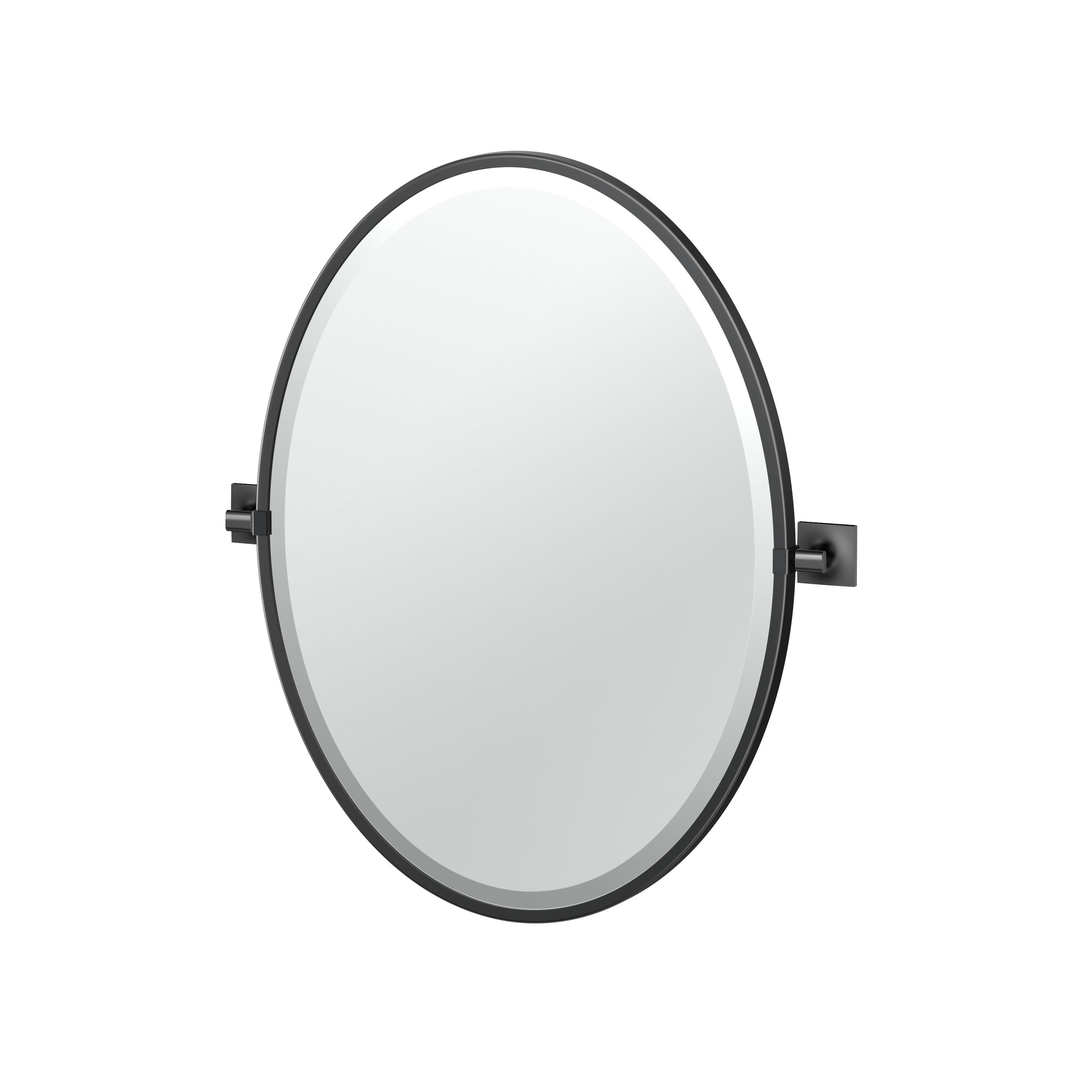 Gatco Waterline Wall Mounted Framed Oval Bathroom Vanity Mirror